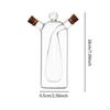 Oil and Vinegar Dispenser ,Glass Bottle, Cruet Bottle,2 In 1 for Kitchen Cooking