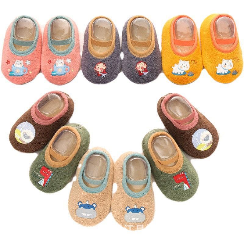 Children's Non-Slip Velvet Lined Warm Floor Socks for Toddlers - Indoor Use, Spring To Winter