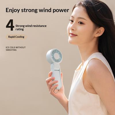 Foldable Handheld Fan Portable Outdoor Mini Cooling Rechargeable 3600mAh High Speed Turbo Fan USB Charging Long Battery Life