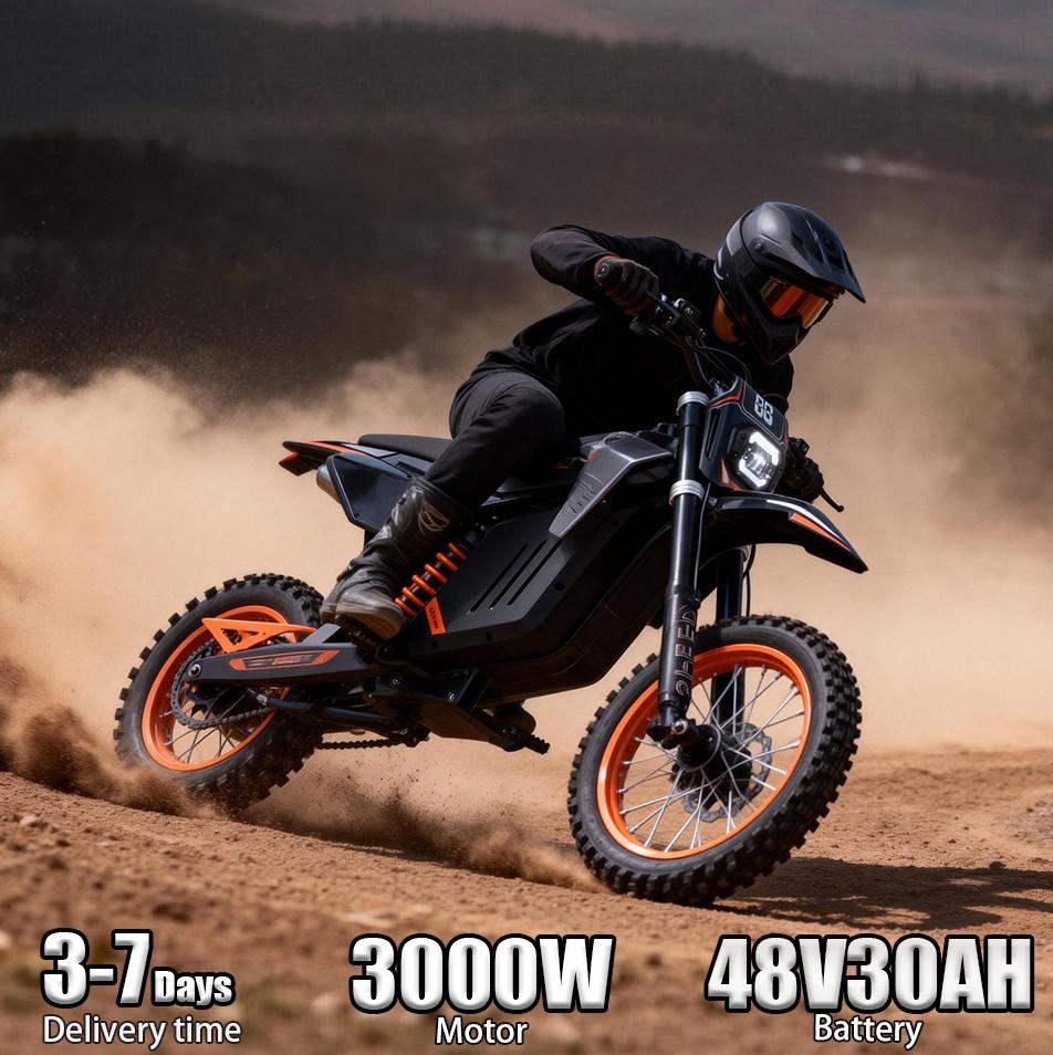 Y88 E-Moto 3000W48V30AH Freno Idraulico Pneumatici 12+14 Pollici Moto Elettrica Off-Road