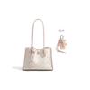 Strawberry Bear Fashionable Versatile Cute Simple Tote Bag Women Tote Bags Caramel-Brown Cherry-Blossom-Pink BMK-72997