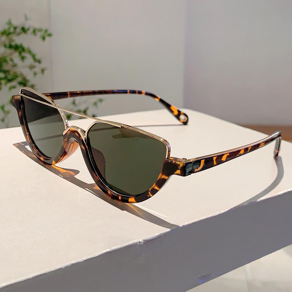Popular Cat Eye Sunglasses Fashion Retro Korean Style Leopard Shades Women Trendy Brand Designer Stylish Sun Glasses