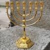 Kirchen-Taper-Halter Goldener Lampenständer Tempel-Lampe Heimdekoration Metall Judentum Kerzenständer Kerzenhalter Kerzenhalter