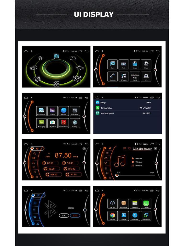 Compatible with 2014-2019 BMW MINI Cooper F54, F55, F56, F60 Featuring Ambient Lighting and Navigation.