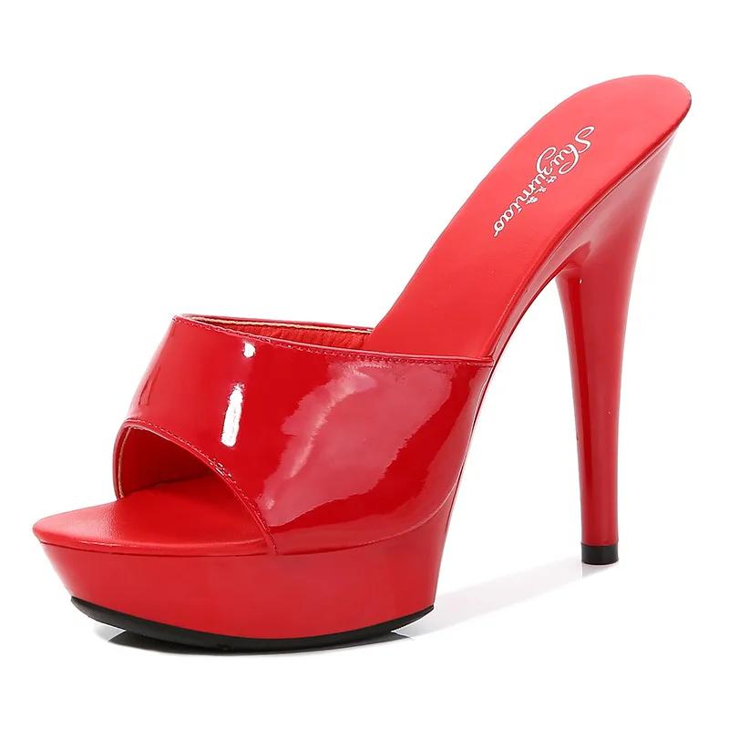 Fashion 2025 Summer Shoes Women PVC Crystal Flip Flops Gladiator Pumps Sexy Clear High Heels Classic Dress zapatos mujer Slipper