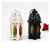 Vintage Hollow Moroccan Iron Lantern Tea Light Hanging Candle Holder Candlestick