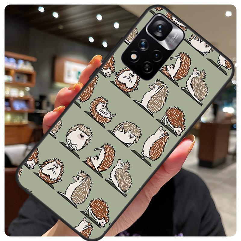 Kawaii Hedgehog Heart Cute Case For Xiaomi Redmi Note 12 11 10 8 9 Pro Note 12S 9S 10S 11S Cover For Redmi 10C 12C 9C