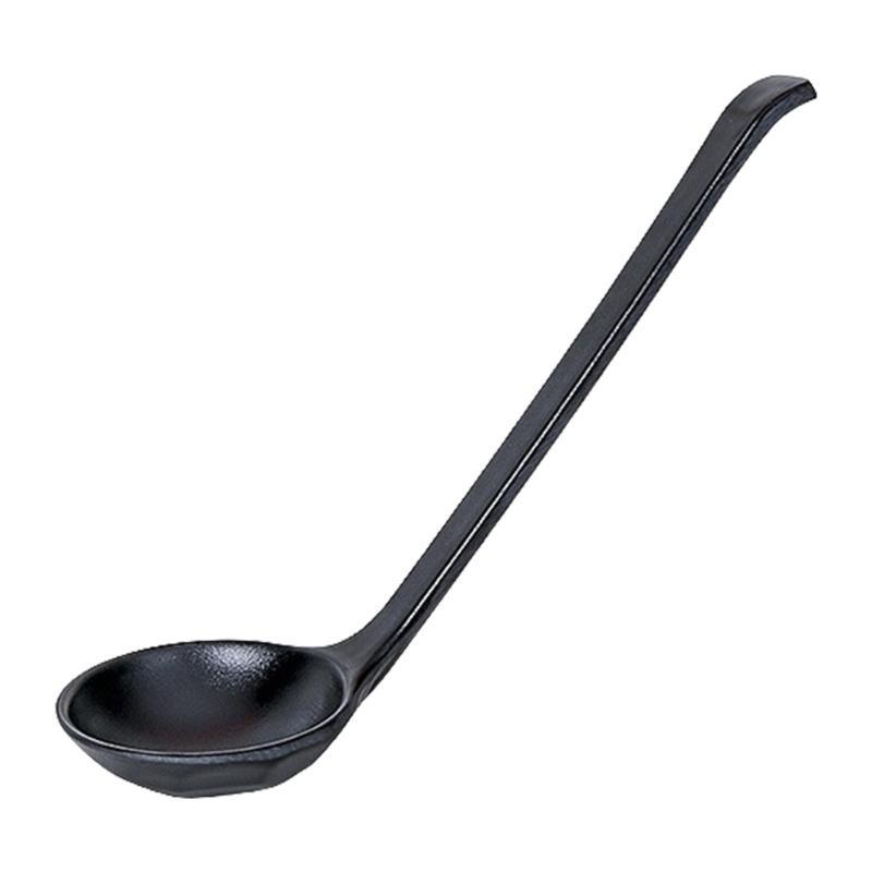 

652F High Quality Black Plastic Noodles Bowl Spoon Catering Service Bowl Suitable For Cafeterias And Picnics Easy Maintenance