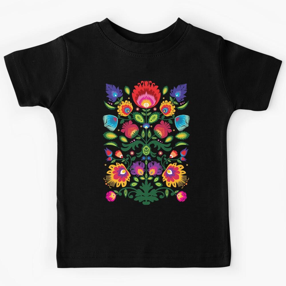 Folk composition with flowers Kids T-Shirt 160