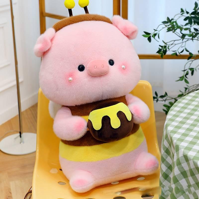 

Очаровательная плюшевая игрушка-свинка в виде пчелки, милый дизайн медовой банки, мягкая набивная кукла, 35 см - 90 см 35cm/13.78in