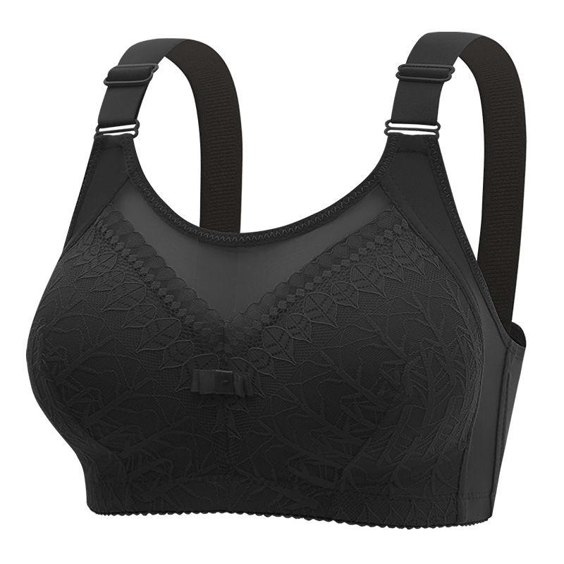 Large Size Thin Section of Anti-sagging Non-steel Ring Bra Lifting Breast Gathering Anti-glare Bra Back Underwear