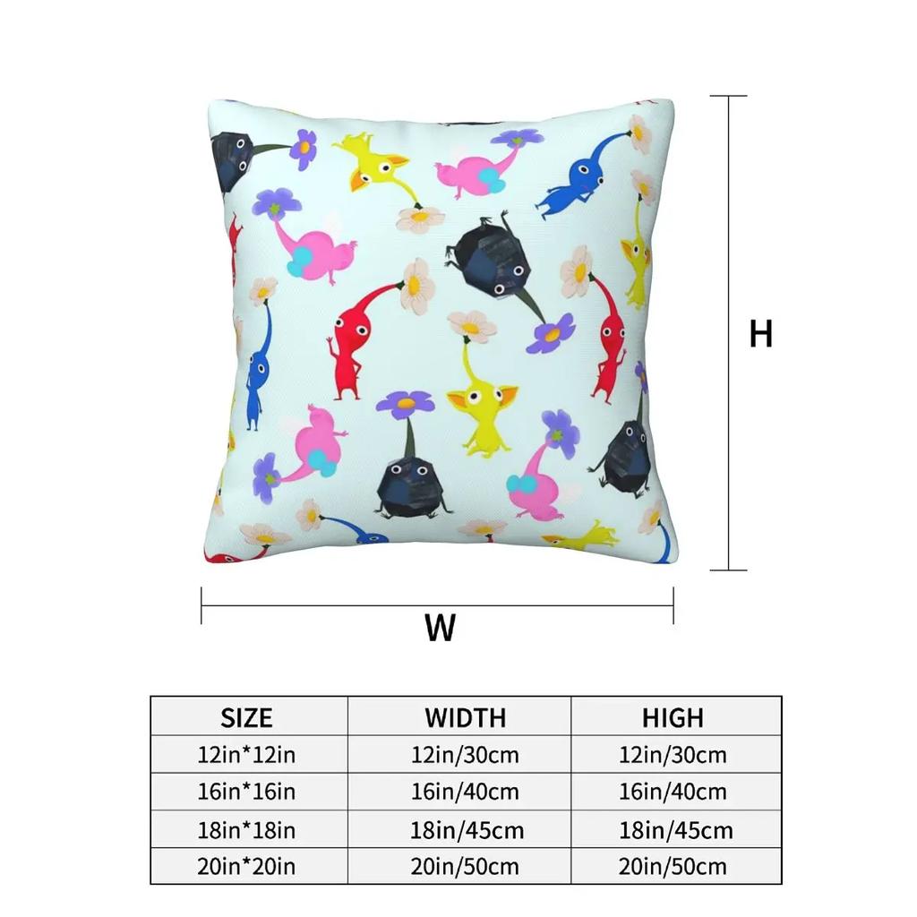Pikmin 2 Pcs Square Pillowcase Pillow Cover Cushion Zip Decorative Comfort Throw Pillow For Home Living Room