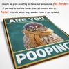 Funny Animals Owl Are You Pooping Poster Bath Decorative Painting Canvas Wall Pictures for Toilet Humorous Kid's Bathroom Decor