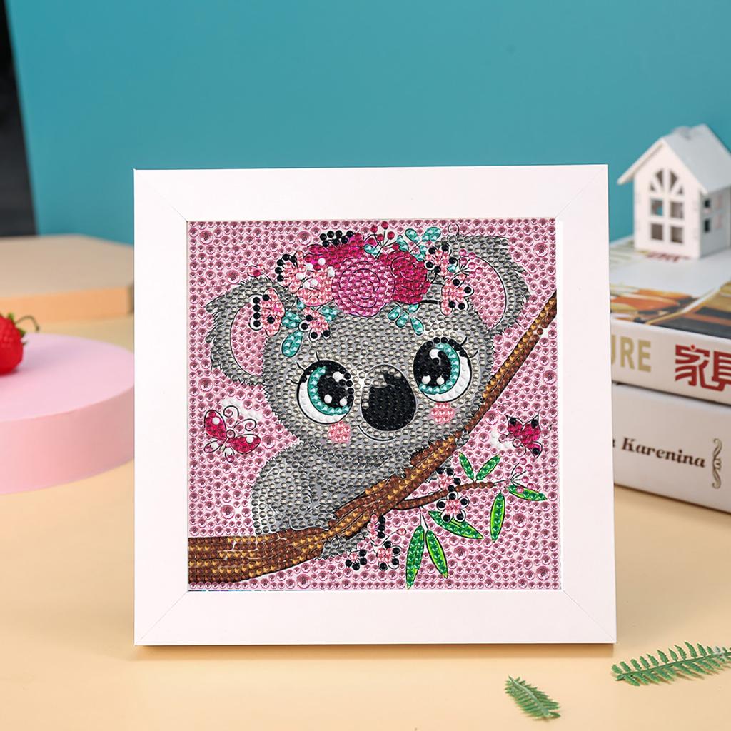 Kids Full Drill 5D Diamond Painting Kit, Cartoon Animal Handmade Diy Diamond Paste Decor Art
