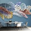 European Style Leaves Pattern Wallpaper Tv Sofa Background Large Mural For Living Room Bedroom Wall Paper Decoration