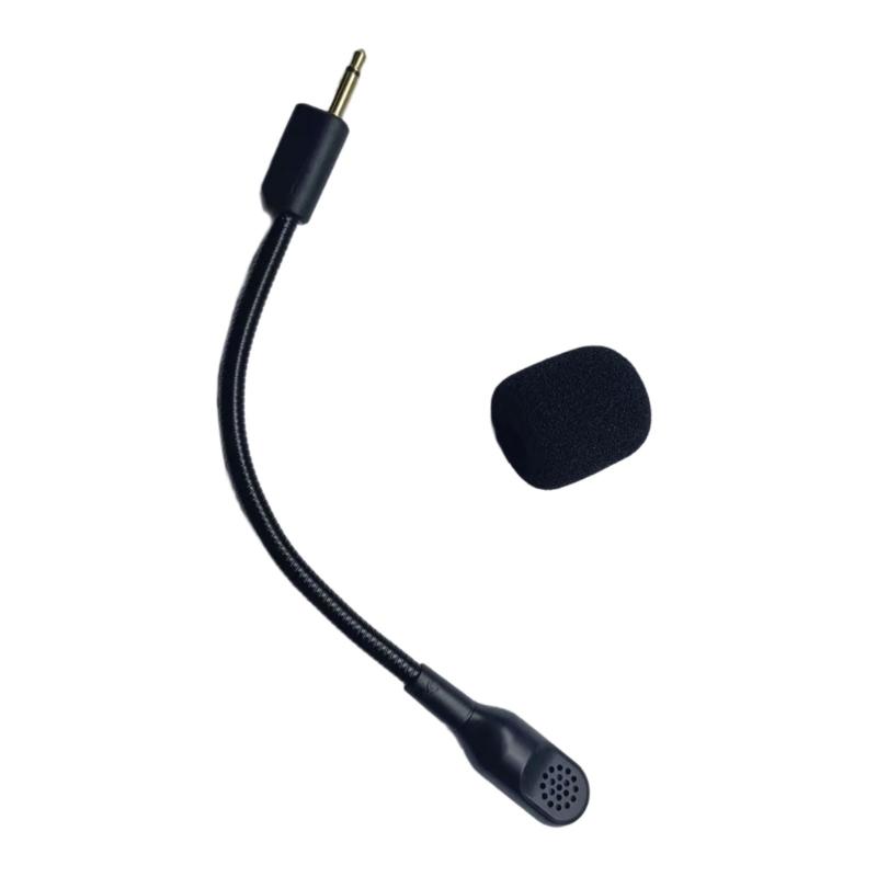 Detachable 3.5mm Boom Microphone for V2 V2pro Gaming Headsets Foam Covered Microphone Easy to Install