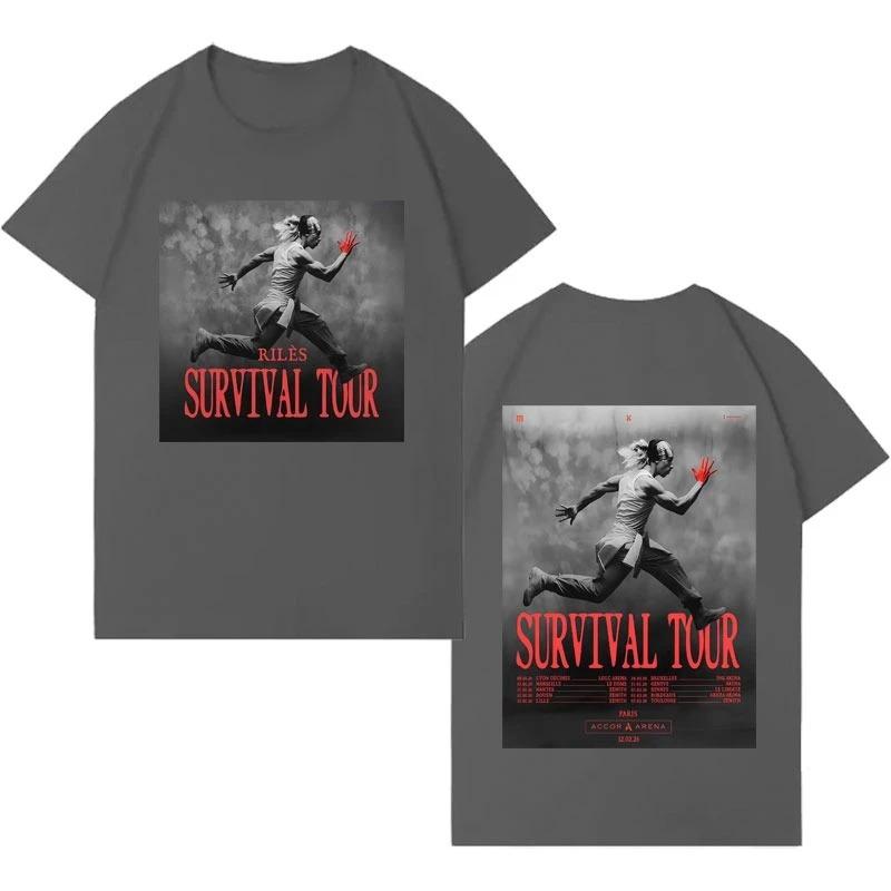 Zanger Riles 2026 Harajuku Merchandise Korte Mouw Top Mannen Vrouwen Hoge Kwaliteit Katoen Comfortabele Streetwear Luxe Casual Vintage T-shirt