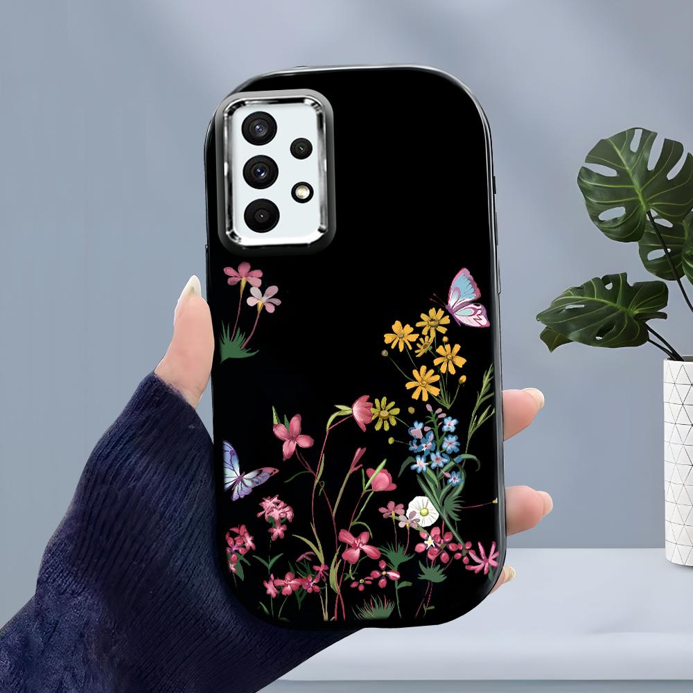 

Чехол из жидкого силикона с изображением бабочек и цветов для Samsung Galaxy S24 S23 S20 FE Plus Ultra Note 20 10 A51 A52 A54 A73, противоударный, мягкий чехол Samsung A32 5G чёрный