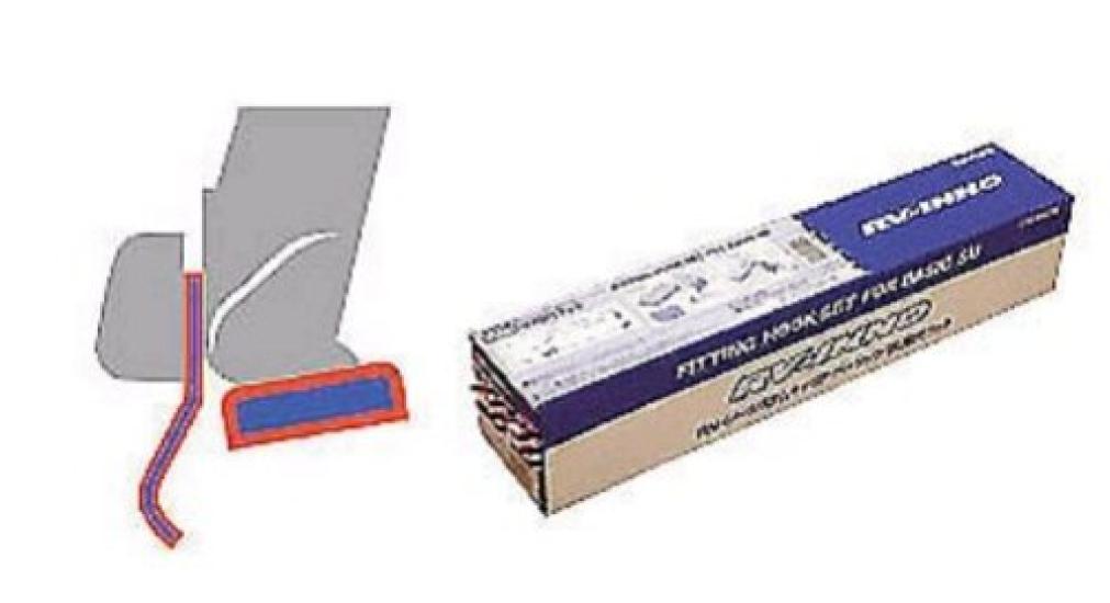 

Carmate inno Roof Carrier Basic Mounting Hook K325 Compatible with Wagon R AZ Wagon Mira and others (H.24-), (H.20-H.24), (H.18-), чёрный