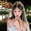 Exotic Forehead Jewelry Accessory Opulent Forehead Jewelry with Pearls Drop Stylish Fringes Headwear for Parties