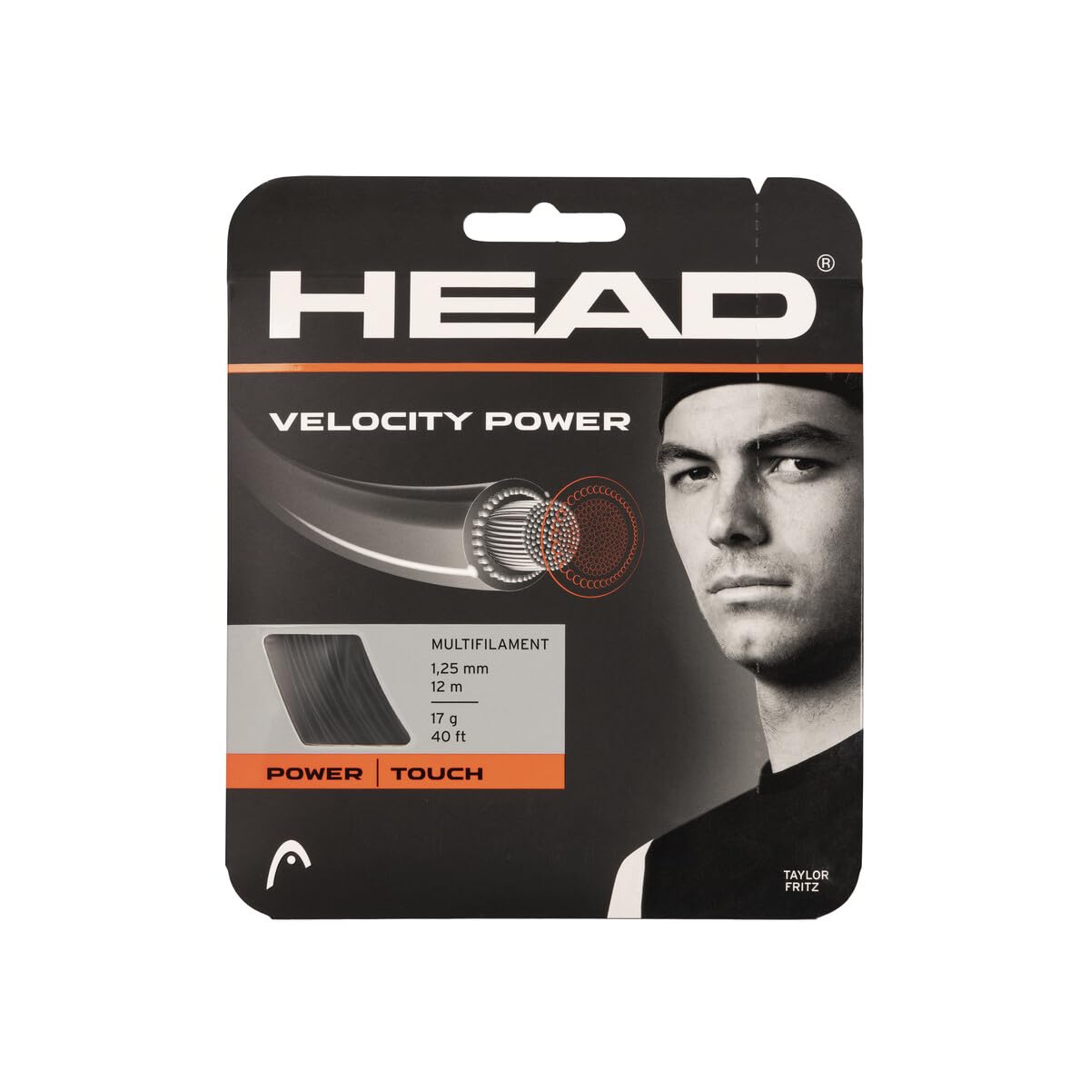 HEAD Velocity MLT power tennis string set black 16g-1.30mm