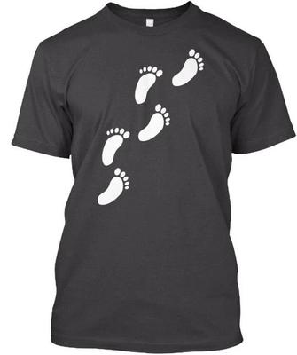 Fußabdrücke T-Shirt Hergestellt in den USA Größe S bis 5XL