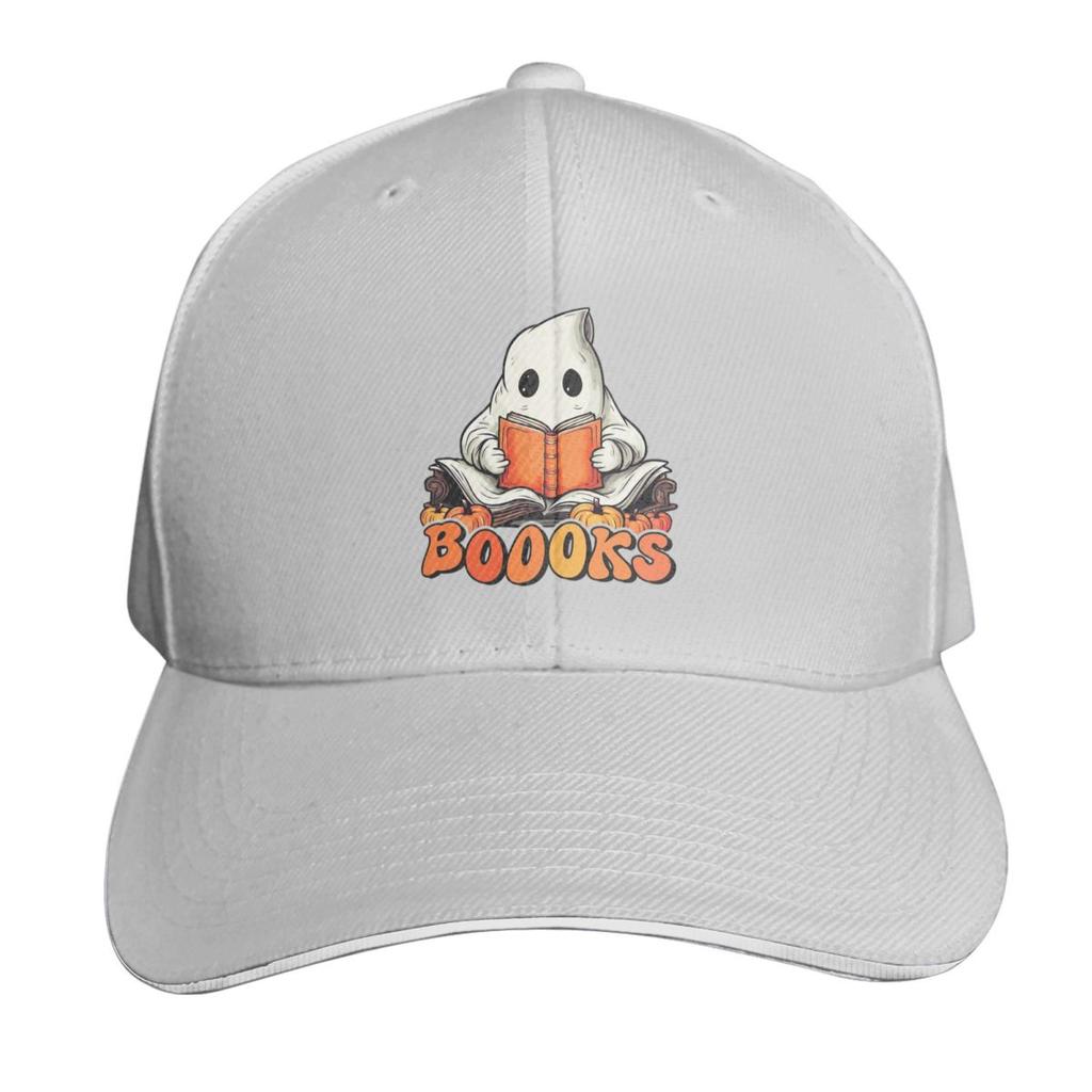 Booooks Halloween Ghost Reading Books Cap Fashion Casual Baseball Caps Adjustable Hat Hip Hop Summer Unisex Baseball Hats