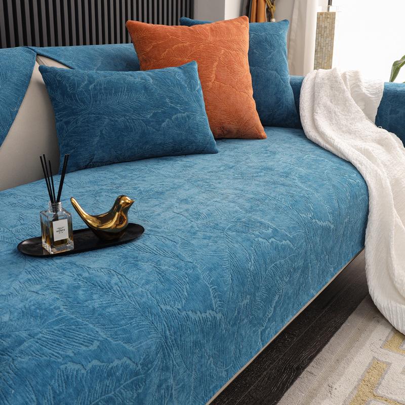 Kratzfester Sofa-Rückenhandtuch Chenille Leichter Luxus Sofakissen Vier Jahreszeiten Universal Sofa-Handtuch Sofaüberwurf Stoff Komplett umhüllter Überzug