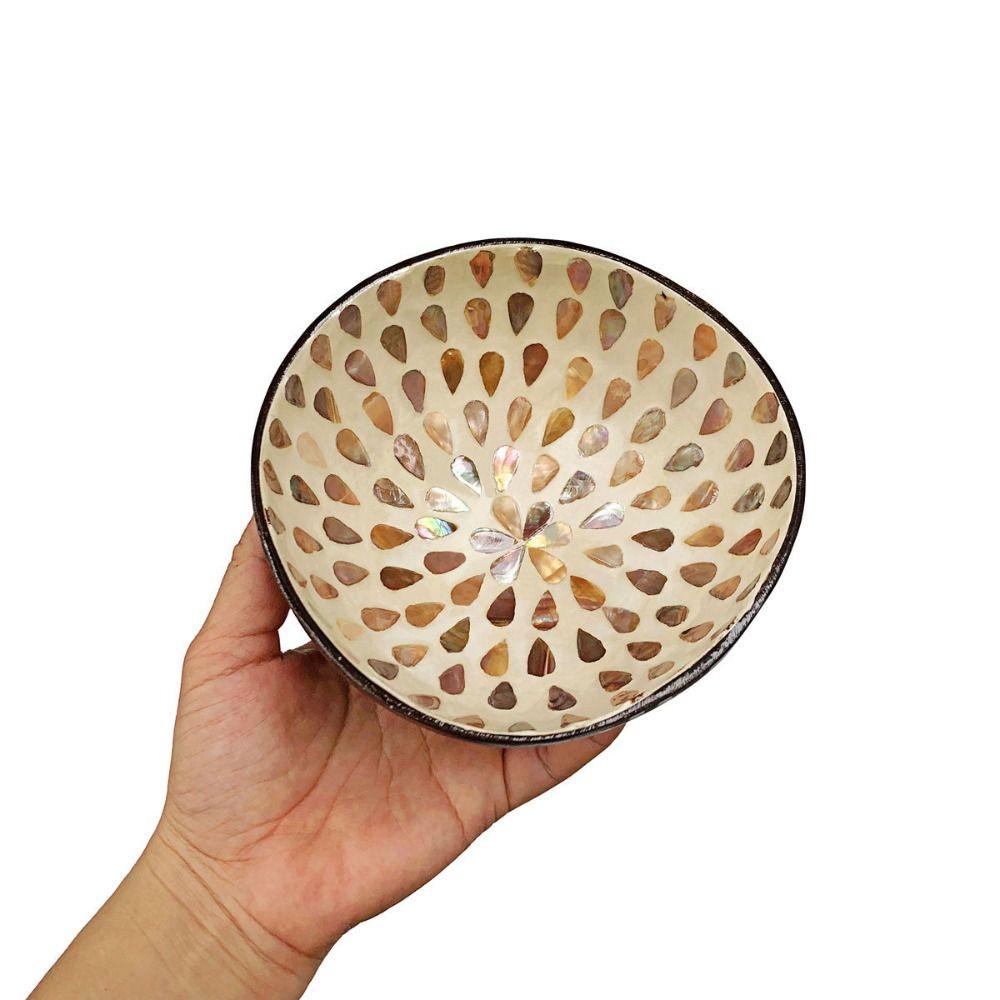 Fine Coconut Shell Coconut Bowl White/Blue/Green 14*14*5 CM Key Bowl Decorate Coconut Shell Bowl Bedroom