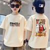 Camiseta infantil de anime japonês, top de gola redonda para meninos