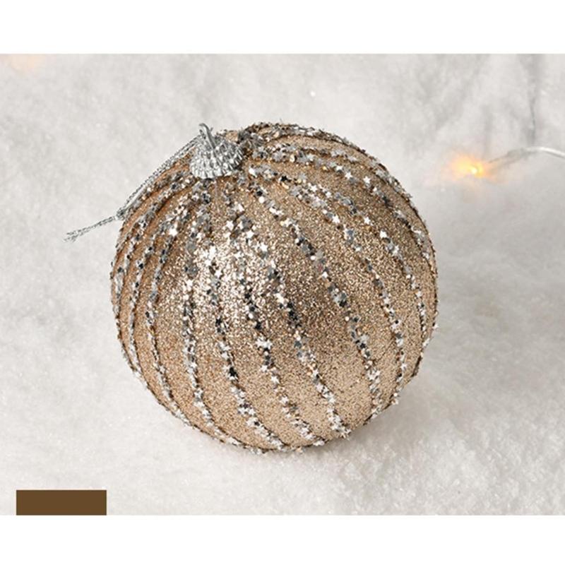 8Pcs Glittering Christmas Ball Ornament Shatterproof Decorative Baubles Christmas Tree Decorations For Wreath Door Wall