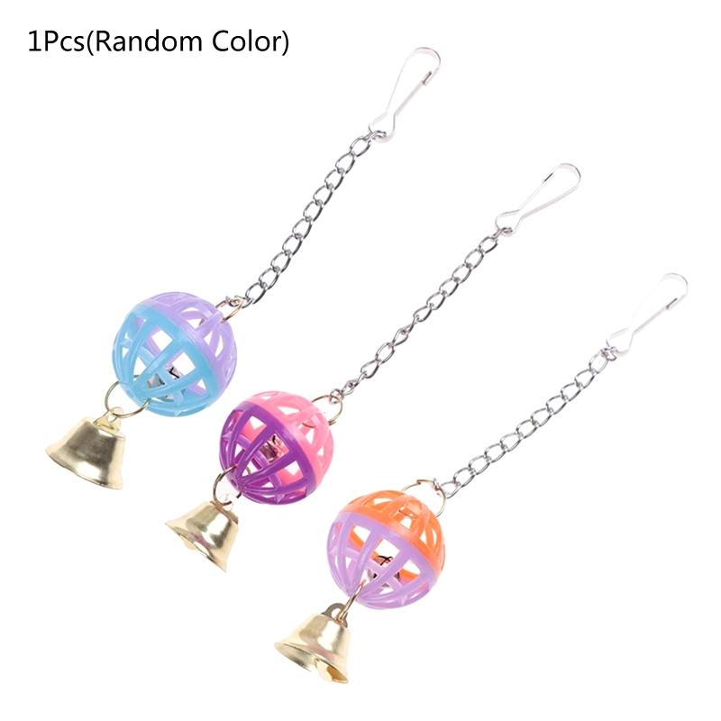 

Bird Parrot Toy Colorful Swing Ball Toys with Bell Hanging Toy Cage Decorative Accessories for Small Medium Birds 1