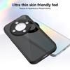 KEYSION Matte Translucent Black Phone Case for HONOR X9b 5G Soft Silicone+PC Clear Shockproof Back Cover for Magic 6 Lite 5G