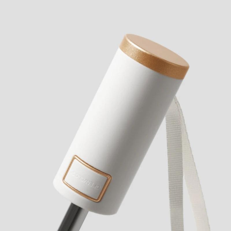 Men's and Women's Tri-fold Umbrellas Umbrella Small Fresh New Simple Gold Plastic Windproof Automatic Rain Gear Household Home