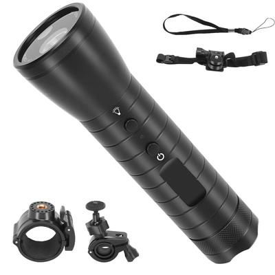 Motorcycle Helmet Camera 1080P HD Sports Action Camera Flashlight Shaped With Fixed Bracket Compass