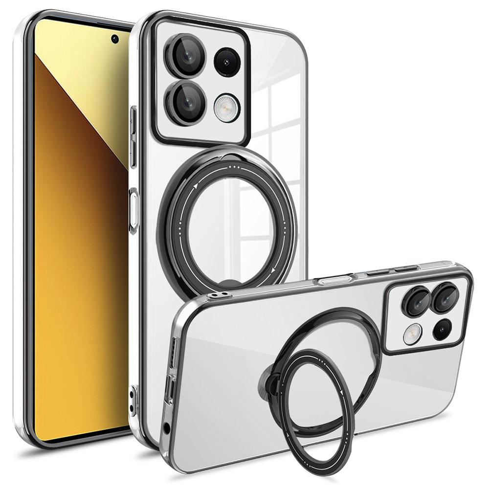 For Xiaomi Poco X6 5G/Redmi Note 13 Pro 5G Case Kickstand PC+TPU Magnetic Phone Cover