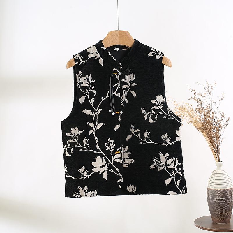 

[коллекция 3024 человек] Холодный дзен жаккардовый жилет темпераментный многослойный жилет XXXL [Recommended 138-75kg] чёрный