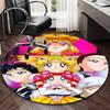 1pc Anime Cartoon Design Sailor Moon Round Carpet  Office Chair Mat, NonSlip Rug for Home Decor, Living Room, Bedroom