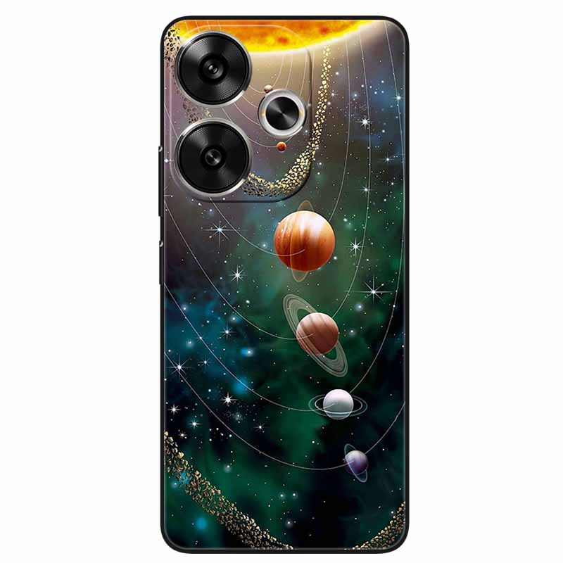 For Xiaomi Redmi 13 Case Animals Painted Black Silicone TPU Soft Bumpers for Redmi 13 4G 5G Redmi13 Phone Cover Protect Capa