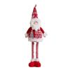 Christmas Snowflake Plush Doll with Retractable Stand - Red & White Snowman, Deer, Bear Ornament