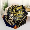 Dragonball Z Goku Automatic 3-Fold Fashion Umbrella Design, Cute Cartoon Pattern, Portable Outdoor Umbrella, Perfect, Holiday Gift for Disney fans.C01