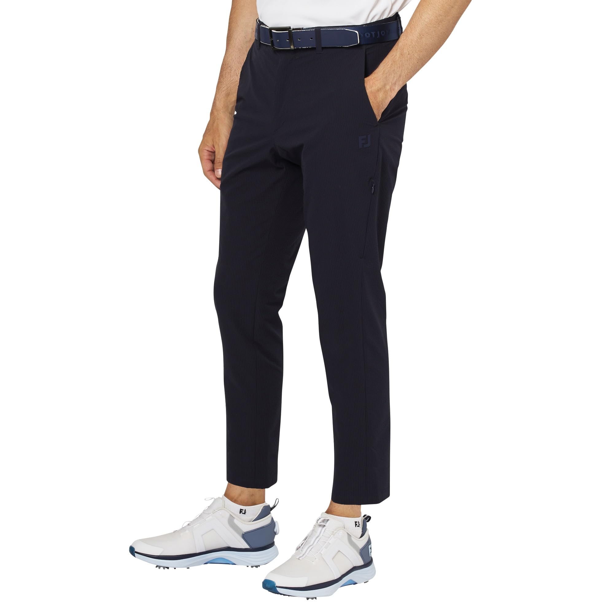 

FootJoy Men s XL Golf Ankle Pants, Seersucker, Dark Navy, FJ-S25-P03 (34743-XL)