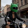 Cartoon Design Motorcycling Helmet Cover Soft Acrylic Knitting Cover For Full Face Helmet Unisex Accessory
