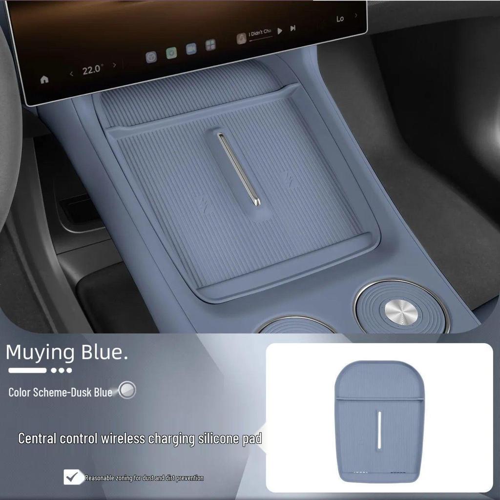 Silicone Anti-Slip Pad for Xiaomi YU7 Wireless Charger: Car Storage Box and Cup Holder Protection
