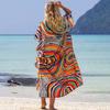 Bata con Estampado de Rayón para Proteger del Sol en la Playa y Vestido Cubre-traje de Baño