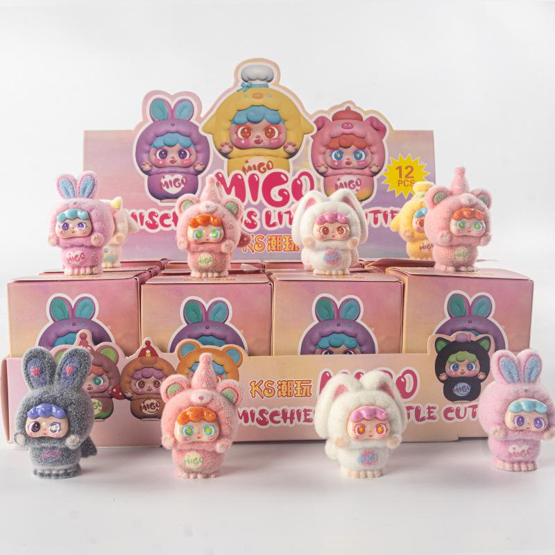 12 Pieces Coca- Key Rings/chains Cola Key Rings/chains Cloth Flocking Ornaments Children's Toys POP Key Rings/chains MART Tide Play Doll Blind Bag