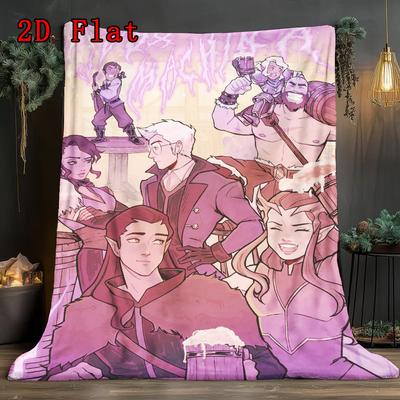 The Legend of Vox Machina 2D Flachmuster Flanelldecke Hohe Qualität Ganzjahres-Wärme und Komfort Perfekt für Weihnachtsgeschenke.PMT0914217