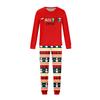 Family Matching Christmas Print Pajama Sets for Kids and Adults, Long Sleeve Neck Top with Pants