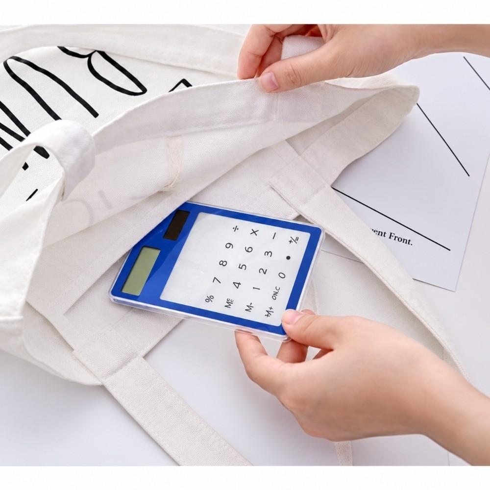 Slim Shape Touch Screen Calculator Clear Shell Transparent Calculator Office Supplies