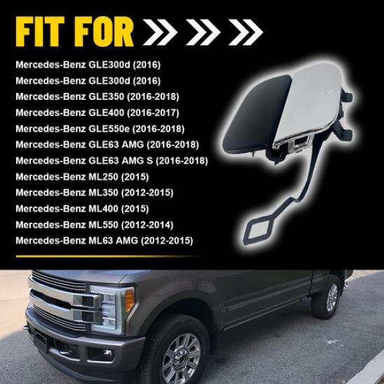 Front Bumper Tow Hook Eye Cover Cap For Mercedes-Benz GLE550E 16-18 Left & Right